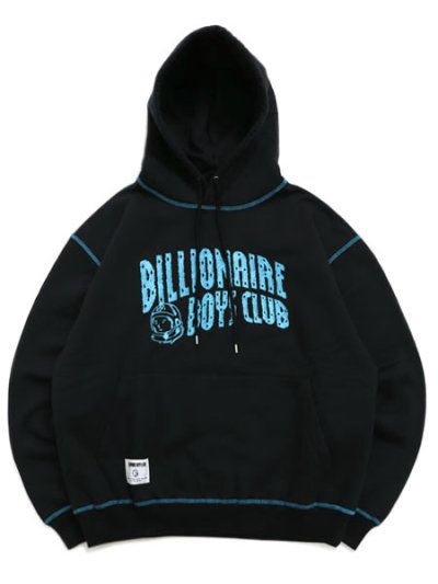 画像1: 【送料無料】BILLIONAIRE BOYS CLUB EMBROIDERED LOGO HOODIE BLACK