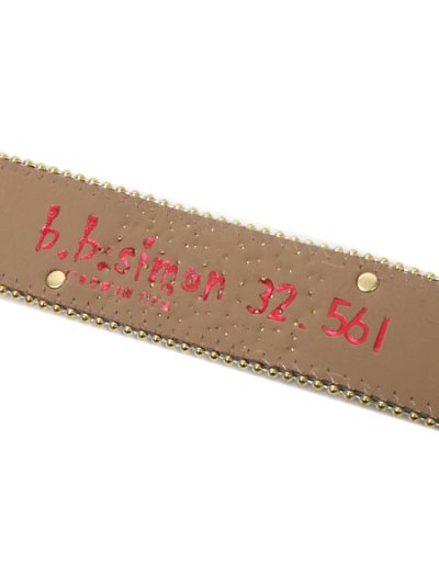 画像6: 【送料無料】B.B.SIMON CORSAIR SKULLS L.COLORAD GLD LEATHER BELT