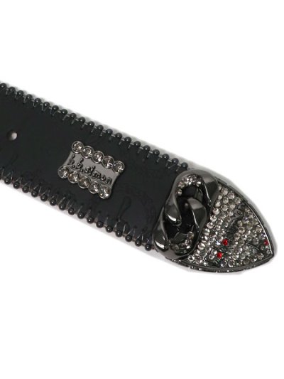 画像5: 【送料無料】B.B.SIMON PRESTIGE BB PTN BLK DIAMOND LEATHER BELT