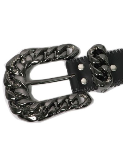 画像3: 【送料無料】B.B.SIMON PRESTIGE BB PTN BLK DIAMOND LEATHER BELT