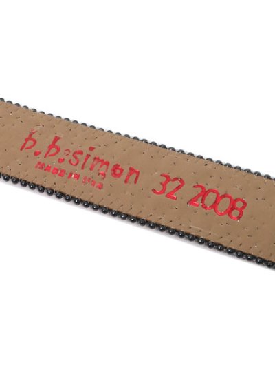 画像6: 【送料無料】B.B.SIMON JAY BLACK DIAMOND LEATHER BELT