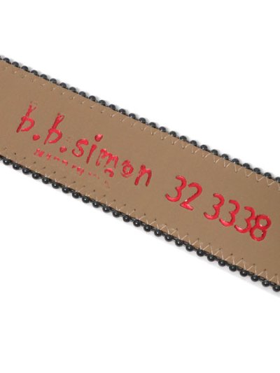 画像6: 【送料無料】B.B.SIMON PRESTIGE BB PTN BLK DIAMOND LEATHER BELT