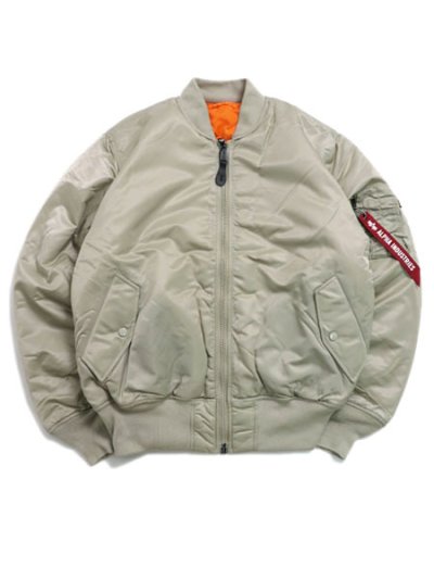 画像1: 【送料無料】ALPHA MA-1 FLIGHT JACKET MINERAL