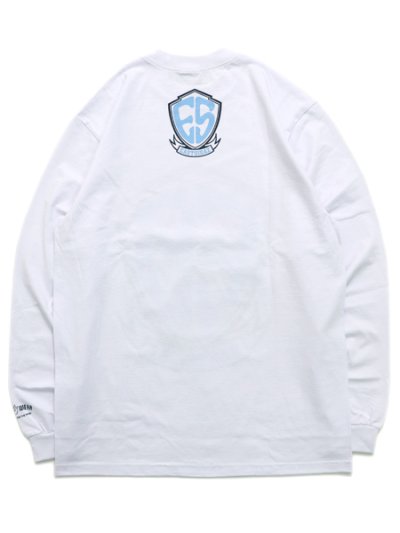 画像2: WEST WEAR ES LOGO L/S TEE WHITE/NAV/SKY BLUE