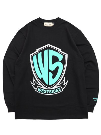 画像1: WEST WEAR WS LOGO L/S TEE BLACK/TIFFANY/SILVER