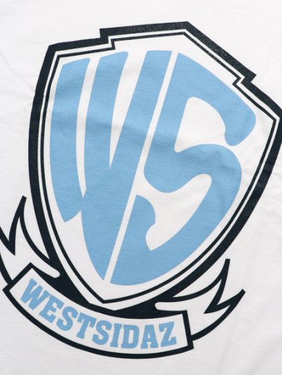 画像3: WEST WEAR WS LOGO L/S TEE WHITE/NAVY/SKY BLUE
