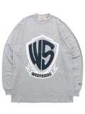 WEST WEAR WS LOGO L/S TEE GRAY/NAVY/WHITE