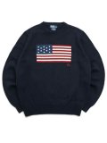 【送料無料】POLO RALPH LAUREN THE ICONIC FLAG  SWEATER HUNTER NAVY