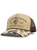 BASS PRO SHOPS OUTDOOR WORLD MESH CAP-TAN/BROWN