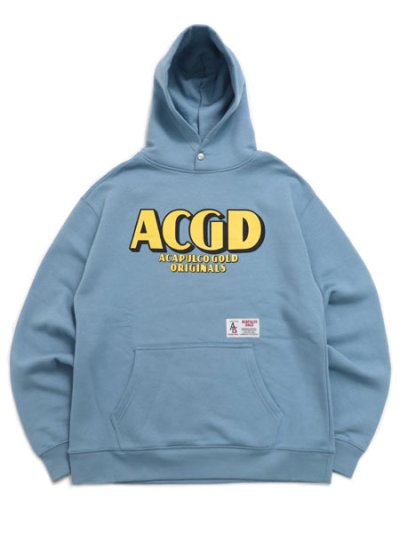 画像1: 【送料無料】ACAPULCO GOLD ACGD SNAP HOODED SWEATSHIRT C BLUE
