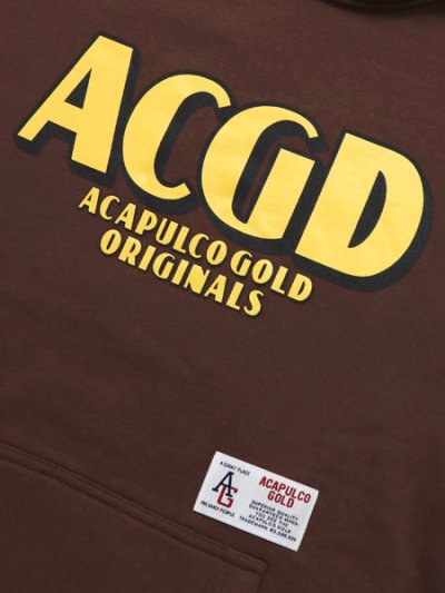 画像3: 【送料無料】ACAPULCO GOLD ACGD SNAP HOODED SWEATSHIRT BROWN