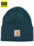 【KIDS】CARHARTT KIDS ACRYLIC WATCH HAT-ATLANTIC DEEP