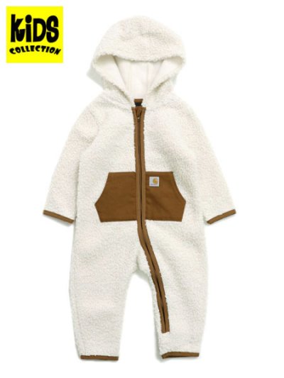 画像1: 【KIDS】CARHARTT KIDS INF ZIP SHERPA COVERALL-TURTLEDOVE 