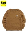 【KIDS】CARHARTT KIDS TD LS GRAPHIC POCKET TEE-C.BROWN