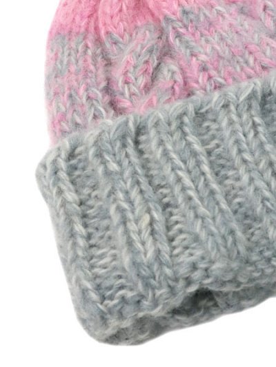 画像3: sublimeroe HAND KNIT FISHERMAN WT LT GREY/PINK