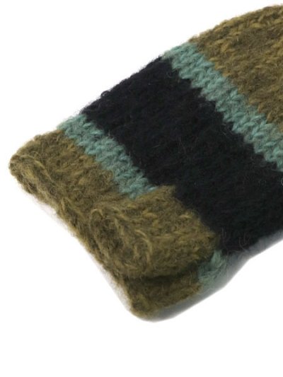 画像4: sublimeroe HAND KNIT LINE GLOVE MOSS MIX