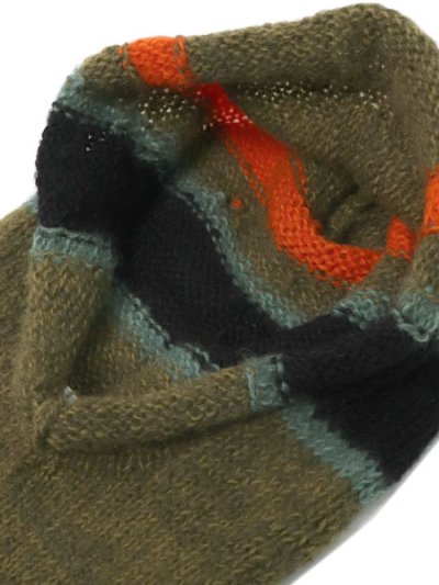画像2: sublimeroe HAND KNIT LINE BALACLAVA MOSS MIX
