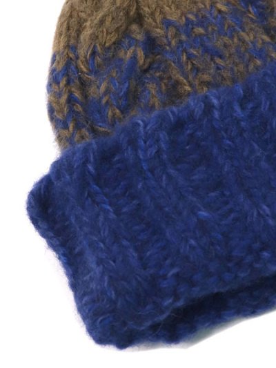 画像3: sublimeroe HAND KNIT FISHERMAN WT ROYAL/BROWN