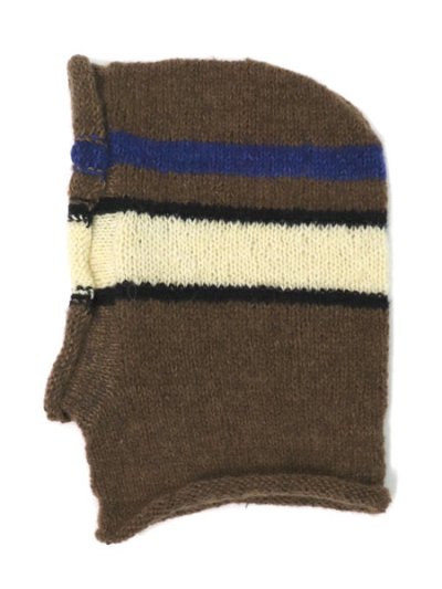 画像3: sublimeroe HAND KNIT LINE BALACLAVA BROWN MIX