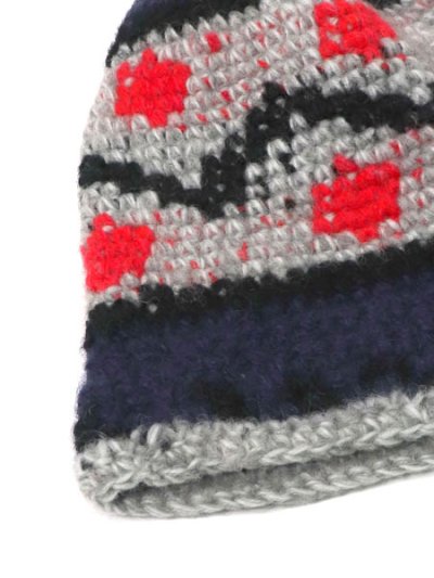 画像3: sublimeroe FINE HAND KNIT HAT NAVY MIX