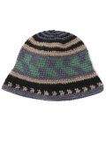 sublimeroe FINE HAND KNIT HAT BLACK MIX