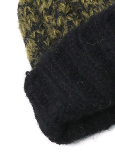 画像3: sublimeroe HAND KNIT FISHERMAN WT BLACK/MOSS