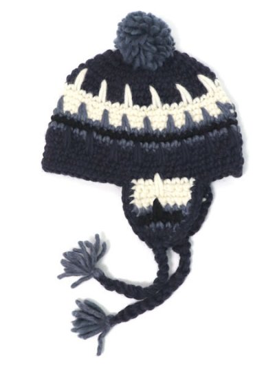 画像1: sublimeroe HANDKINT EARFLAP WT NAVY MIX