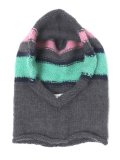 sublimeroe HAND KNIT LINE BALACLAVA GREY MIX