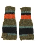 sublimeroe HAND KNIT LINE GLOVE MOSS MIX