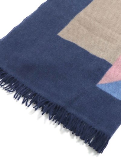画像3: 【送料無料】sublimeroe PATTERN MERINO STOLE NAVY TYP