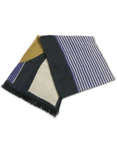 画像2: 【送料無料】sublimeroe PATTERN MERINO STOLE BLACK TYP