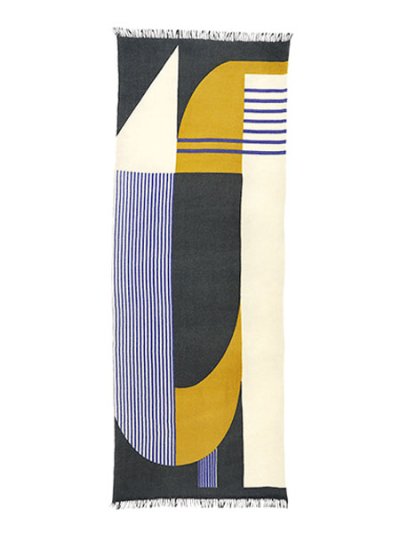 画像1: 【送料無料】sublimeroe PATTERN MERINO STOLE BLACK TYP