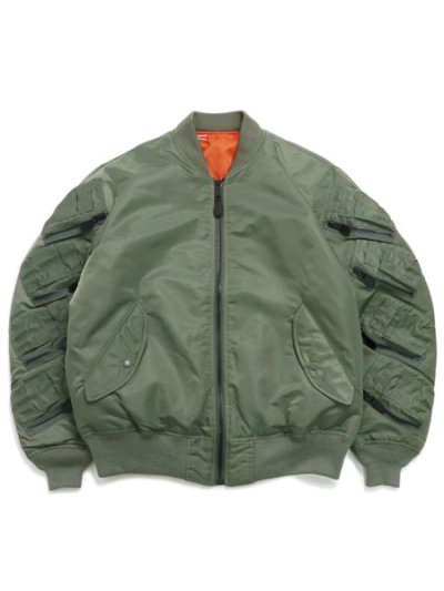 画像1: 【送料無料】AVIREX 12 POCKET BIG MA-1 SAGE