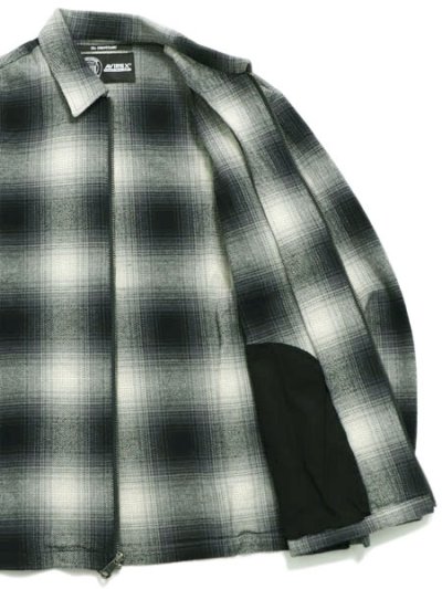 画像5: 【送料無料】AVIREX OMBRE CHECK ZIP UP SHIRT BLACK