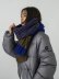 画像5: sublimeroe HAND KNIT LONG MUFFLER ROYAL/BROWN (5)