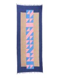 【送料無料】sublimeroe PATTERN MERINO STOLE NAVY TYP