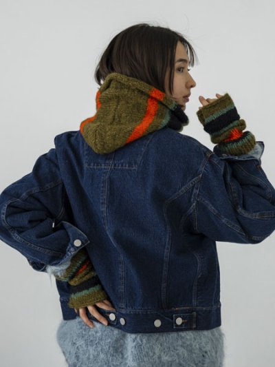 画像5: sublimeroe HAND KNIT LINE GLOVE MOSS MIX