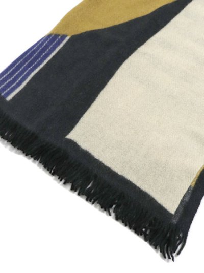 画像3: 【送料無料】sublimeroe PATTERN MERINO STOLE BLACK TYP
