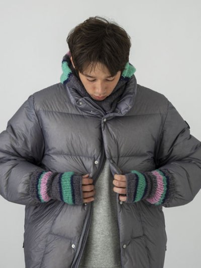 画像5: sublimeroe HAND KNIT LINE GLOVE GREY MIX