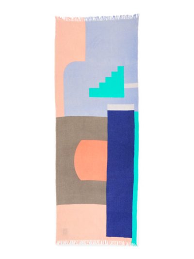 画像1: 【送料無料】sublimeroe PATTERN MERINO STOLE PINK TYP