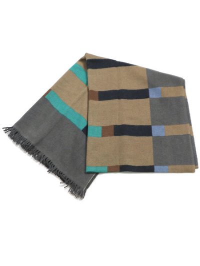 画像2: 【送料無料】sublimeroe PATTERN MERINO STOLE GREY TYP