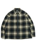 【送料無料】AVIREX OMBRE CHECK ZIP UP SHIRT BROWN