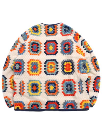 画像2: 【送料無料】SNOW PEAK WOOL JACQUARD CARDIGAN IVORY