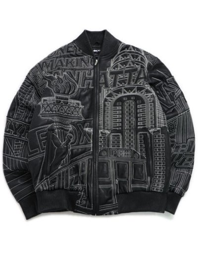 画像1: 【送料無料】PELLE PELLE NYC BORO QUILTED JACKET BLACK/WHITE