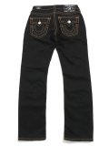 【送料無料】TRUE RELIGION RICKY SUPER T STRAIGHT BODY RINSE BLACK