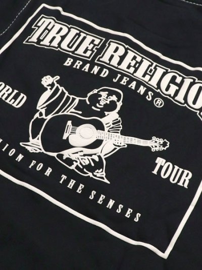 画像6: 【送料無料】TRUE RELIGION BIG T ZIP UP HOODIE JET BLACK 