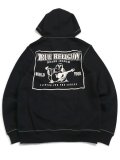 【送料無料】TRUE RELIGION BIG T ZIP UP HOODIE JET BLACK 