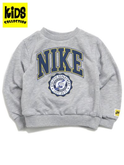 画像1: 【KIDS】NIKE TD B NSW P.E. GFX CREW-LT SMOKE GY HTR