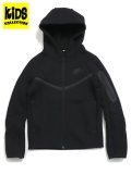 【送料無料】【KIDS】NIKE YTH TECH FLEECE FULL ZIP HOODIE-BLACK