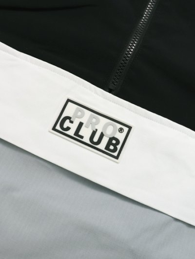 画像4: 【送料無料】PRO CLUB NYLON ANORAK PULLOVER JACKET BLACK/GREY